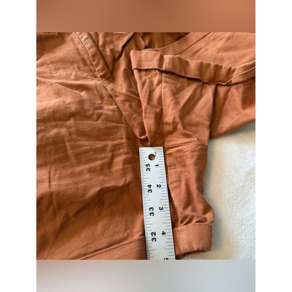 Liz Claiborne Pleated shorts | Rust Brown Color | Rolled up | Size 6 - Picture 4 of 11